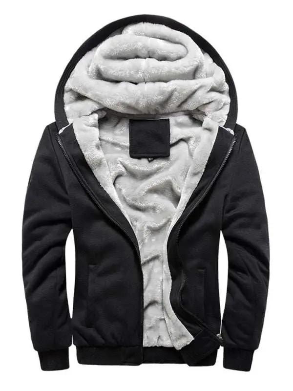 Cozy Comfort: Men's Hooded Fleece Sports Jacket for Ultimate Leisure and Style - MENLL